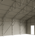 Metal Storage Building with Electric Roll - Up Door – 43x50, 43x66, 43x82 Sizes | Industrial Steel Garage - with 43 FT × 82 FT | Sold by Uncle Wiener's Wholesale