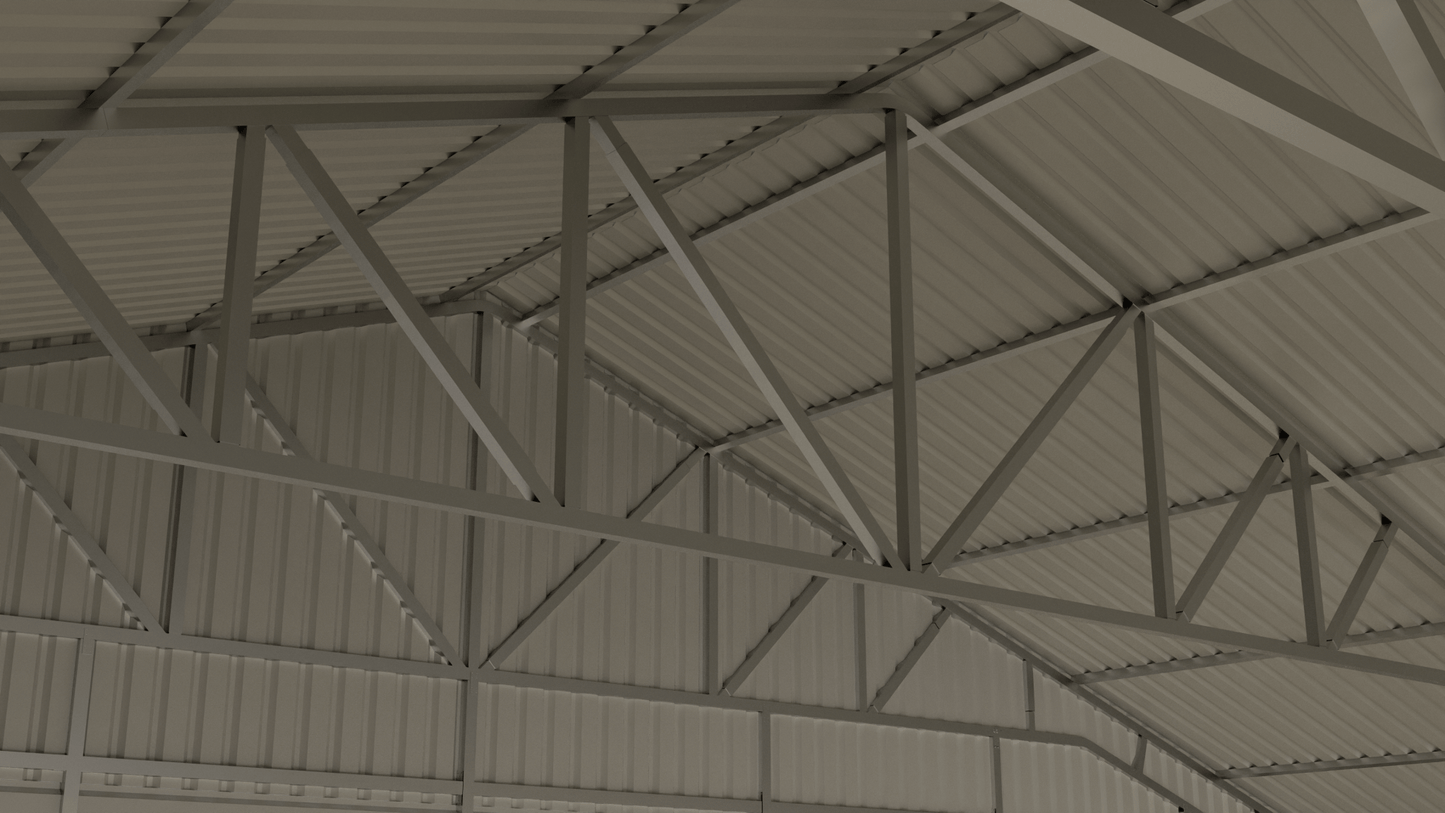 Metal Storage Building with Electric Roll - Up Door – 43x50, 43x66, 43x82 Sizes | Industrial Steel Garage - with 43 FT × 82 FT | Sold by Uncle Wiener's Wholesale