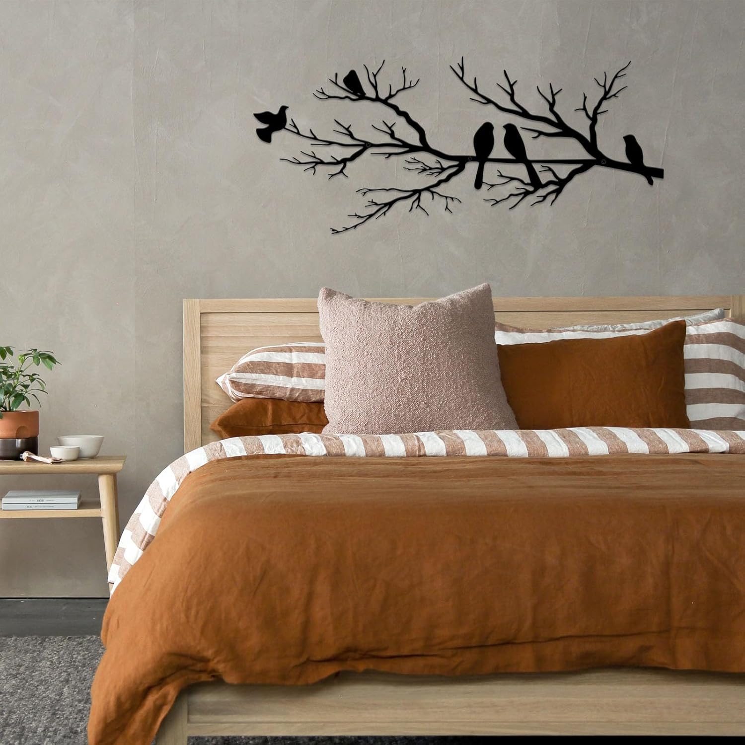 Metal Wall Art & Garden Decor Collection – Floral, Bird, Tree Branch, Butterfly & Windmill Designs - with Metal Bird Branch Wall Art – 31.5" × 13.6" | Sold by Uncle Wiener's Wholesale