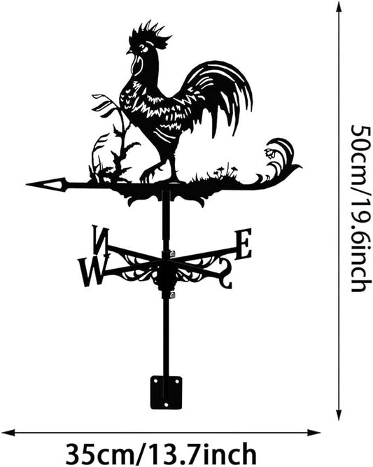 Metal Weathervane Rooster Outdoor Roof Garden Directional Wind Vane ZP395213 - with | Sold by Uncle Wiener's Wholesale