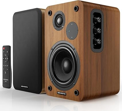 MEVOSTO DS19 Active Bookshelf Speakers – 36W RMS Bluetooth 5.4 Studio Monitors with USB, RCA & AUX, Wood Finish - Electronics with | Sold by Uncle Wiener's Wholesale