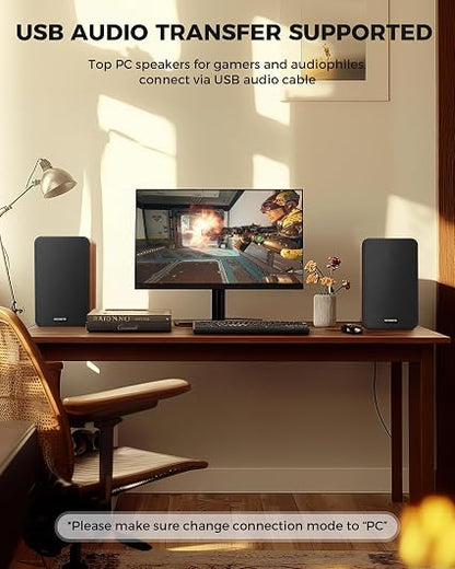 MEVOSTO DS19 Active Bookshelf Speakers – 36W RMS Bluetooth 5.4 Studio Monitors with USB, RCA & AUX, Wood Finish - Electronics with | Sold by Uncle Wiener's Wholesale