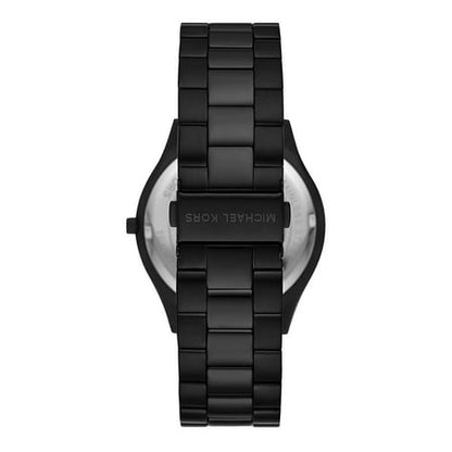 Michael Kors Slim Runway Black Stainless Steel Mens Watch - with Black | Sold by Uncle Wiener's Wholesale