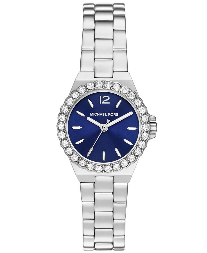 Michael Kors Women's Lennox Quartz Three - Hand Silver - Tone Stainless Steel Watch 30mm - Gray - with Gray | Sold by Uncle Wiener's Wholesale