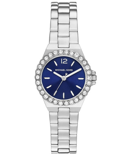 Michael Kors Women's Lennox Quartz Three - Hand Silver - Tone Stainless Steel Watch 30mm - Gray - with Gray | Sold by Uncle Wiener's Wholesale