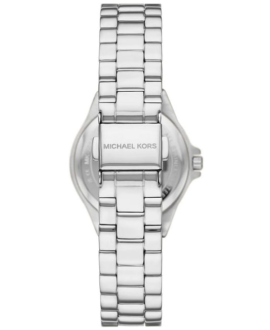 Michael Kors Women's Lennox Quartz Three - Hand Silver - Tone Stainless Steel Watch 30mm - Gray - with Gray | Sold by Uncle Wiener's Wholesale