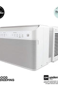 Midea 10,000 BTU U - Shaped Inverter Window Air Conditioner WiFi, 9X Quieter, ENERGY STAR Most Efficient Over 35% Savings, White - with White | Sold by Uncle Wiener's Wholesale