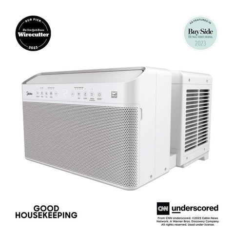 Midea 10,000 BTU U - Shaped Inverter Window Air Conditioner WiFi, 9X Quieter, ENERGY STAR Most Efficient Over 35% Savings, White - with White | Sold by Uncle Wiener's Wholesale