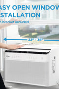 Midea 10,000 BTU U - Shaped Inverter Window Air Conditioner WiFi, 9X Quieter, ENERGY STAR Most Efficient Over 35% Savings, White - with White | Sold by Uncle Wiener's Wholesale