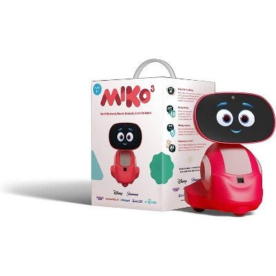 Miko 3: AI - Powered Smart Robot - Red - with Dimensions (Overall): 8 Inches (H) x 5 Inches (W) x 7 Inches (D) | Sold by Uncle Wiener's Wholesale