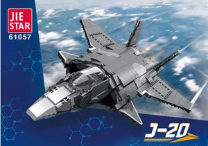 Military Fighter Jet Building Block Set 1365–1386 PCS Large 51.8cm J15 J20 Aircraft Models 61056