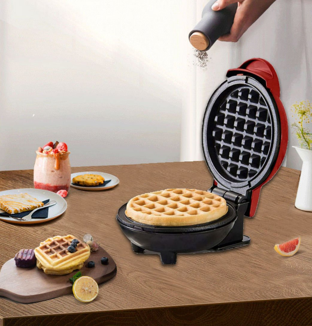 Mini Electric Waffle Maker with Non - Stick Plates – US Plug W1003 - with | Sold by Uncle Wiener's Wholesale