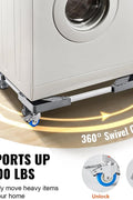 Mini fridge and washer stand with locking wheels and leveling feet
Adjustable appliance base for a 400 lbs load with 4 strong feet
Mobile pedestal for a mini refrigerator or washer in the laundry room
Heavy-duty appliance platform with 4 caster wheels and foot pads
Universal adjustable washer stand with anti-slip support