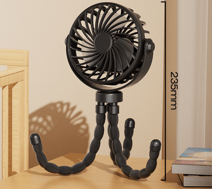 Mini Portable Stroller Fan 3 Speed USB Rechargeable Clip Fan with Night Light SF9545 - with | Sold by Uncle Wiener's Wholesale