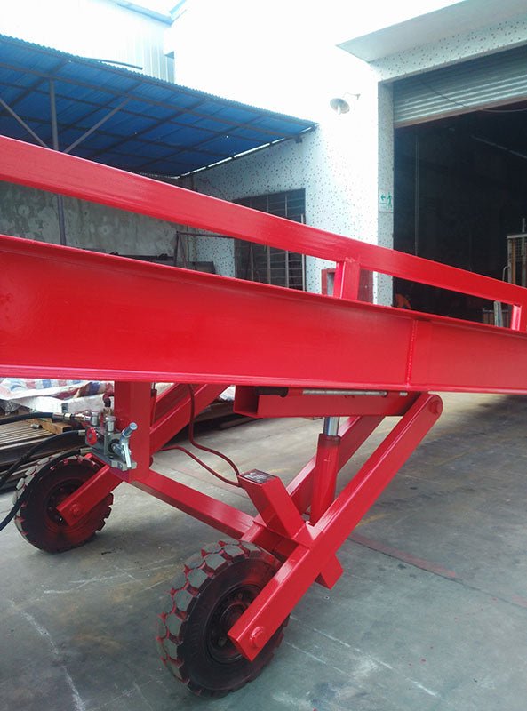 Mobile Loading Dock with Hydraulic Lift – 22,000 LB Capacity, Portable Steel Access Ramp - Mobile Hydraulic Loading Dock Ramp with MOBILE LOADING DOCK WITH MANUAL HYDRAULIC LIFT 12924 | Sold by Uncle Wiener's Wholesale