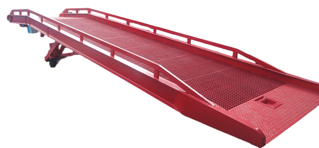 Mobile Loading Dock with Hydraulic Lift – 22,000 LB Capacity, Portable Steel Access Ramp - Mobile Hydraulic Loading Dock Ramp with MOBILE LOADING DOCK WITH MANUAL HYDRAULIC LIFT 12924 | Sold by Uncle Wiener's Wholesale