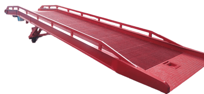 Mobile Loading Dock with Hydraulic Lift – 22,000 LB Capacity, Portable Steel Access Ramp - Mobile Hydraulic Loading Dock Ramp with MOBILE LOADING DOCK WITH MANUAL HYDRAULIC LIFT 12924 | Sold by Uncle Wiener's Wholesale