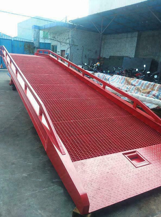 Mobile Loading Dock with Hydraulic Lift – 22,000 LB Capacity, Portable Steel Access Ramp - Mobile Hydraulic Loading Dock Ramp with MOBILE LOADING DOCK WITH MANUAL HYDRAULIC LIFT 12924 | Sold by Uncle Wiener's Wholesale