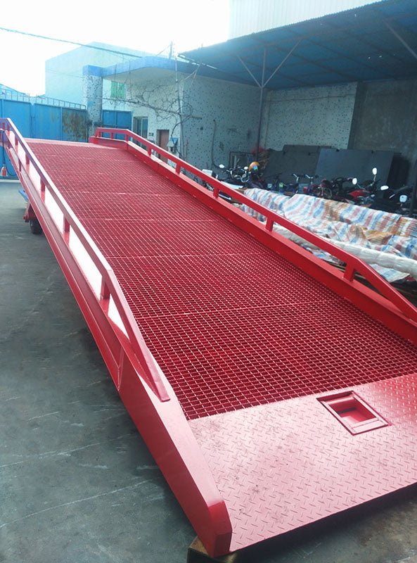 Mobile Loading Dock with Hydraulic Lift – 22,000 LB Capacity, Portable Steel Access Ramp - Mobile Hydraulic Loading Dock Ramp with MOBILE LOADING DOCK WITH MANUAL HYDRAULIC LIFT 12924 | Sold by Uncle Wiener's Wholesale