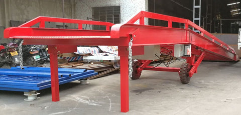 Mobile Loading Dock with Hydraulic Lift – 22,000 LB Capacity, Portable Steel Access Ramp - Mobile Hydraulic Loading Dock Ramp with MOBILE LOADING DOCK WITH MANUAL HYDRAULIC LIFT 12924 | Sold by Uncle Wiener's Wholesale