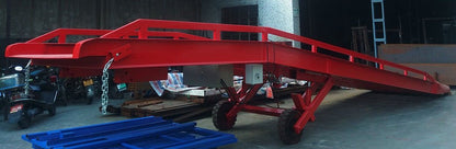Mobile Loading Dock with Hydraulic Lift – 22,000 LB Capacity, Portable Steel Access Ramp - Mobile Hydraulic Loading Dock Ramp with MOBILE LOADING DOCK WITH MANUAL HYDRAULIC LIFT 12924 | Sold by Uncle Wiener's Wholesale