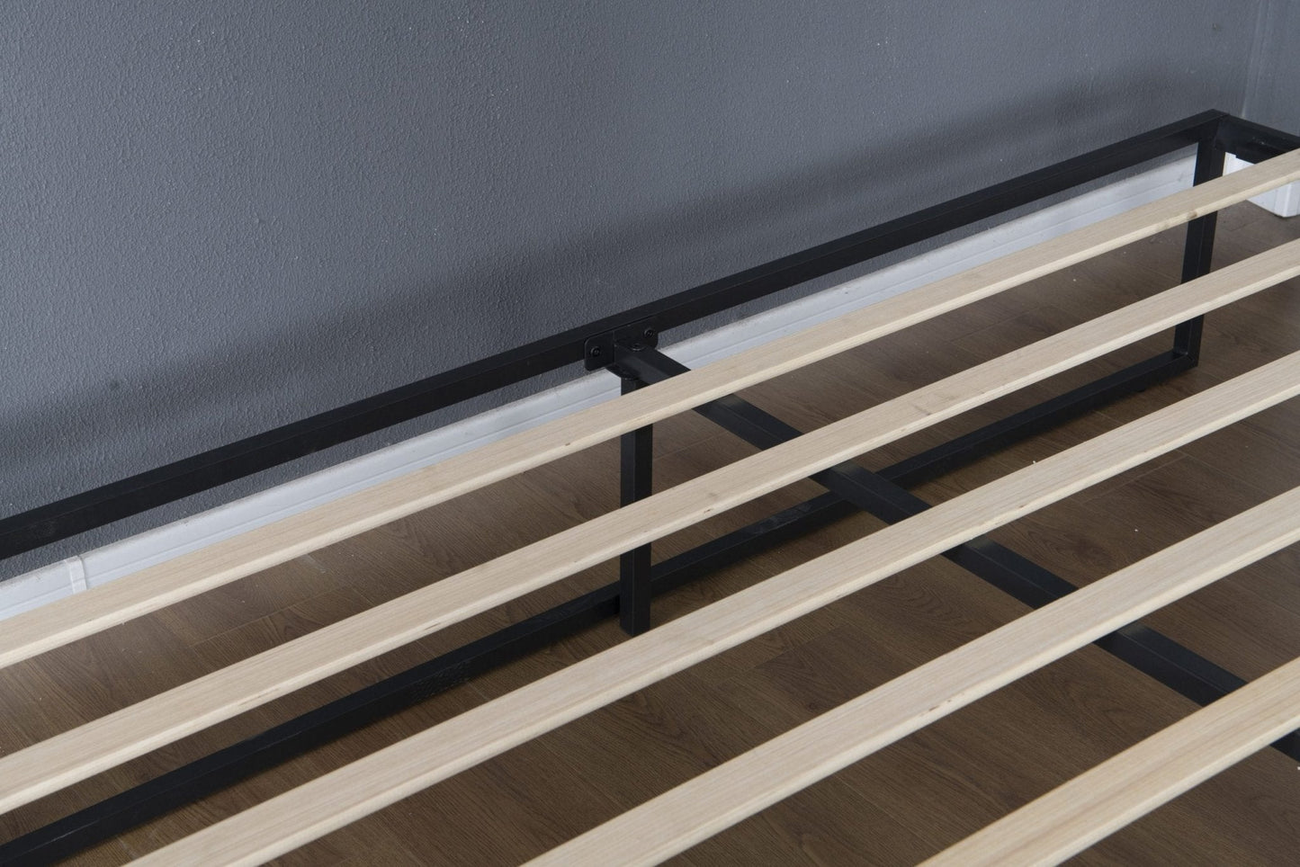 MODERN 10" METAL PLATFORM BED FRAME WITH WOOD SLATS | LOW - PROFILE, HEAVY - DUTY BED BASE – ALL SIZES AVAILABLE - with TWIN | Sold by Uncle Wiener's Wholesale