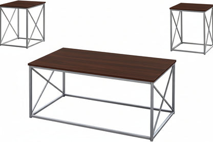 Modern 3 - Piece Coffee & End Table Set – K7951W / K7952E - with White Laminate Top | Sold by Uncle Wiener's Wholesale