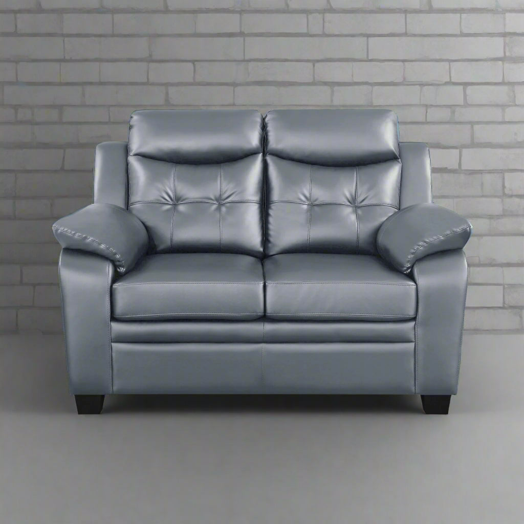 “Black leatherette 3-piece sofa set in modern living room”
“Gray leatherette sofa with tufted backrest and armrests”
“1-seater armchair in black leatherette with plush cushion”
“3-seater tufted leatherette couch in gray finish”
“Modern 3-piece sofa set including sofa, loveseat, and armchair”