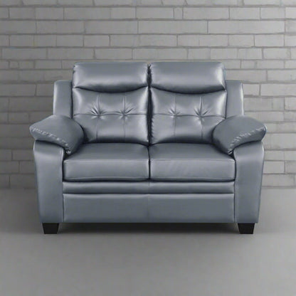 “Black leatherette 3-piece sofa set in modern living room”
“Gray leatherette sofa with tufted backrest and armrests”
“1-seater armchair in black leatherette with plush cushion”
“3-seater tufted leatherette couch in gray finish”
“Modern 3-piece sofa set including sofa, loveseat, and armchair”
