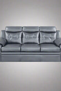 “Black leatherette 3-piece sofa set in modern living room”
“Gray leatherette sofa with tufted backrest and armrests”
“1-seater armchair in black leatherette with plush cushion”
“3-seater tufted leatherette couch in gray finish”
“Modern 3-piece sofa set including sofa, loveseat, and armchair”