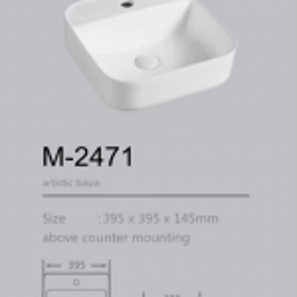 Modern Countertop Bathroom Sink Basin – Above Counter Vessel Vanity Bowl for Bathroom or Powder Room - with 15.5″ x 15.5″ x 5.50″ | Sold by Uncle Wiener's Wholesale