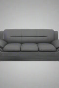 3PCS Modern Faux Leather Sofa Set – Red & Black Sofa, Loveseat, and Armchair with Chrome Legs for Contemporary Living Room