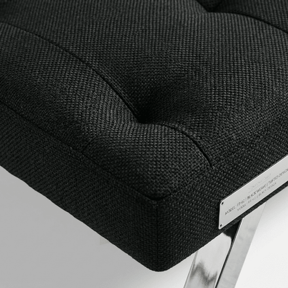 Modern Metal Frame Futon Sofa Bed – Convertible Sleeper Lounger with 226.8 kg (500 lb) Weight Capacity - Bedroom Furniture with BLACK | Sold by Uncle Wiener's Wholesale