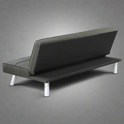 Black Modern Metal Frame Convertible Sofa Bed in Upright Position

Convertible Sofa Lounger in Minimal Living Room

Metal Frame Sofa Fully Reclined into Bed

Gray Futon Sofa with Metal Frame and Cushioned Seating

Multi-Position Convertible Sofa for Small Spaces

Side View of Sofa Lounger with Steel Legs

Foldable Futon Sofa with Modern Design

Compact Sofa Bed Setup in Small Apartment

Adjustable Metal Frame Sleeper Sofa in Gray