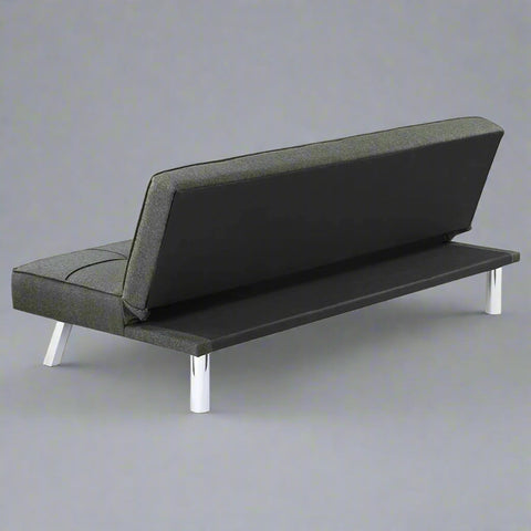 Black Modern Metal Frame Convertible Sofa Bed in Upright Position

Convertible Sofa Lounger in Minimal Living Room

Metal Frame Sofa Fully Reclined into Bed

Gray Futon Sofa with Metal Frame and Cushioned Seating

Multi-Position Convertible Sofa for Small Spaces

Side View of Sofa Lounger with Steel Legs

Foldable Futon Sofa with Modern Design

Compact Sofa Bed Setup in Small Apartment

Adjustable Metal Frame Sleeper Sofa in Gray