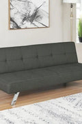 Black Modern Metal Frame Convertible Sofa Bed in Upright Position

Convertible Sofa Lounger in Minimal Living Room

Metal Frame Sofa Fully Reclined into Bed

Gray Futon Sofa with Metal Frame and Cushioned Seating

Multi-Position Convertible Sofa for Small Spaces

Side View of Sofa Lounger with Steel Legs

Foldable Futon Sofa with Modern Design

Compact Sofa Bed Setup in Small Apartment

Adjustable Metal Frame Sleeper Sofa in Gray