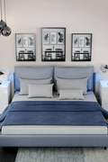 Modern Nightstand with Built - In Power Outlets & RGB LED Accent Lights – High Gloss Finish Bedside Table - with Elegant Glossy White | Sold by Uncle Wiener's Wholesale
