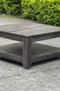 Modern & Rustic Oak Coffee Table Collection – Dark Gray Oak or Knotty Oak Storage Center Table for Living Room | TLC252 Series - with Dark Gray Oak | Sold by Uncle Wiener's Wholesale