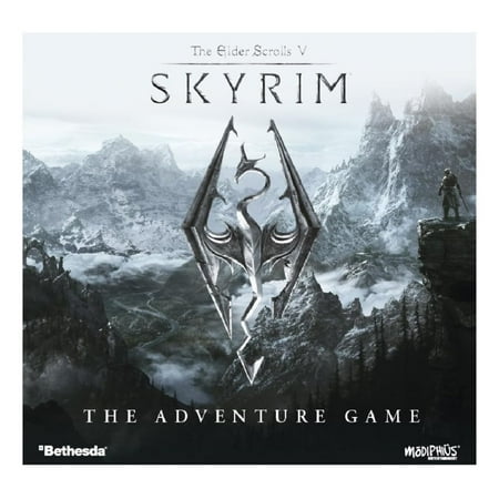 Skyrim The Adventure Game board game box front
Components of Skyrim board game laid out
Modiphius Skyrim game cards and tokens
Skyrim The Adventure Game in solo and co-op mode