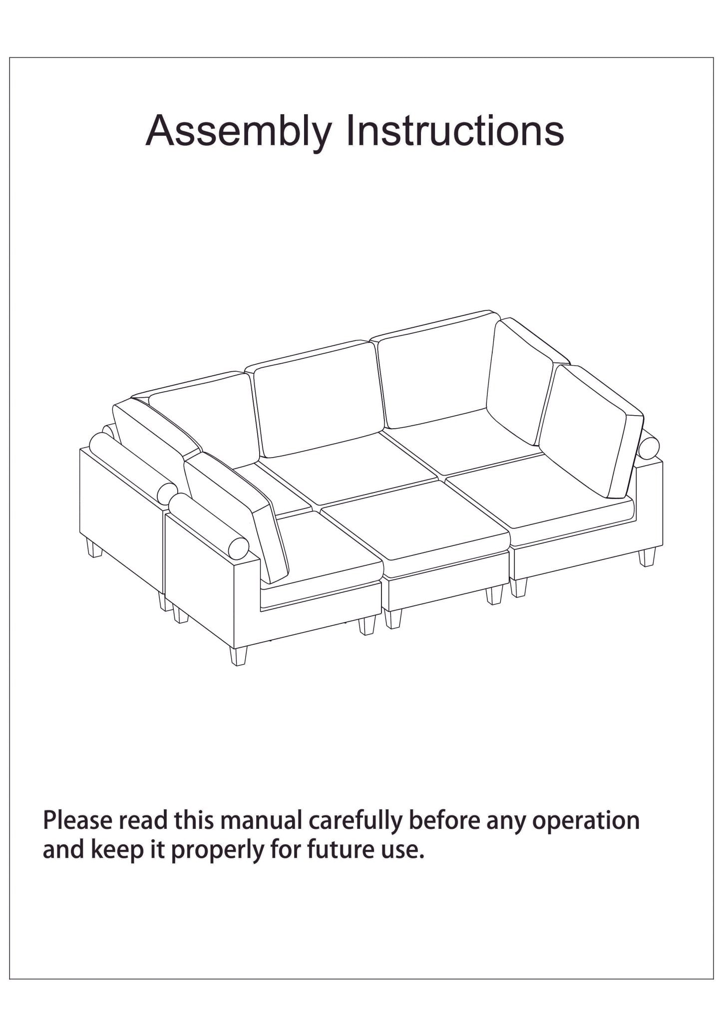 Modular 10ft Wide Corduroy Sofa – Modern Room Furniture with Plush Texture - with Dark Gray | Sold by Uncle Wiener's Wholesale