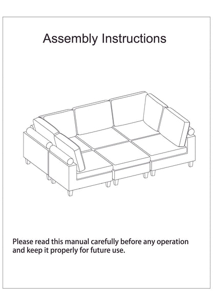 Modular 10ft Wide Corduroy Sofa – Modern Room Furniture with Plush Texture - with Dark Gray | Sold by Uncle Wiener's Wholesale