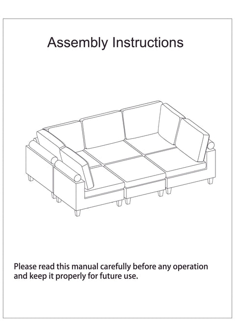 Modular 10ft Wide Corduroy Sofa – Modern Room Furniture with Plush Texture - with Dark Gray | Sold by Uncle Wiener's Wholesale