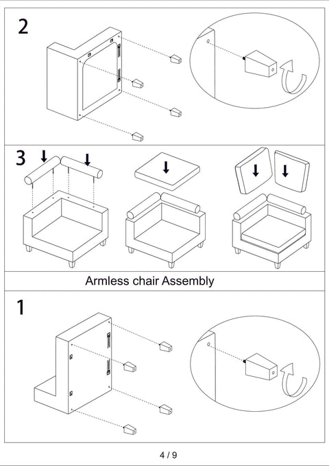 Modular 10ft Wide Corduroy Sofa – Modern Room Furniture with Plush Texture - with Dark Gray | Sold by Uncle Wiener's Wholesale