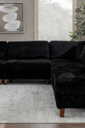 Modular 10ft Wide Corduroy Sofa – Modern Room Furniture with Plush Texture - with Dark Gray | Sold by Uncle Wiener's Wholesale