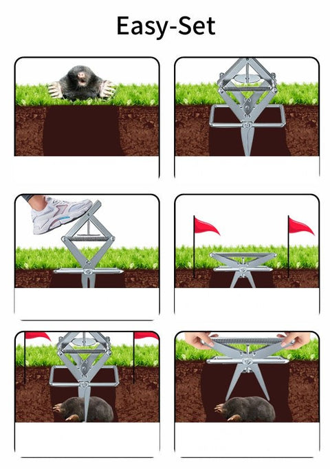 Mole Trap 2 Pack – Reusable Gopher Traps, Easy Set Mole Eliminator, Heavy Duty Pest Control G5875 - with | Sold by Uncle Wiener's Wholesale