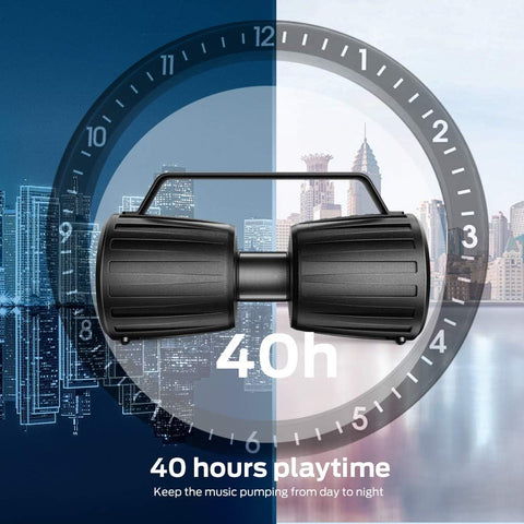 Monster Adventurer Force Bluetooth Speaker IPX7 Waterproof Speaker 5.0 with Microphone Input, 80W Portable Bluetooth Speakers with 40H Playtime for Indoor Outdoor Party, Black - with | Sold by Uncle Wiener's Wholesale