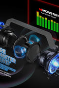 Monster Adventurer Force Bluetooth Speaker IPX7 Waterproof Speaker 5.0 with Microphone Input, 80W Portable Bluetooth Speakers with 40H Playtime for Indoor Outdoor Party, Black - with | Sold by Uncle Wiener's Wholesale