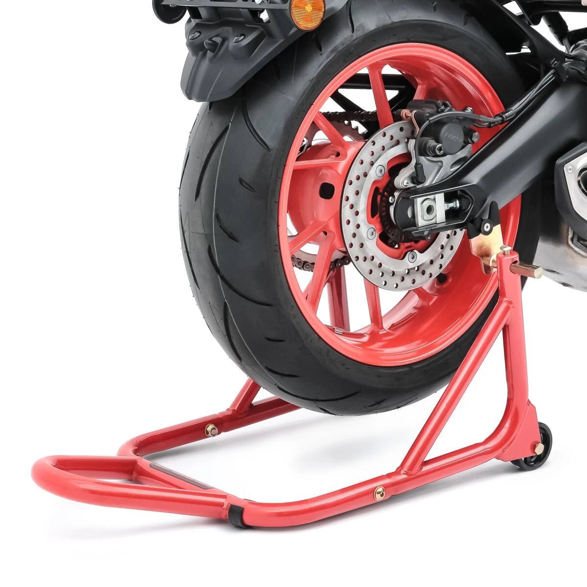 Motorcycle Rear Paddock Stand – 850 lb Spool Lift Swingarm Stand, Heavy - Duty Steel – 250613C - with | Sold by Uncle Wiener's Wholesale