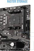 Close-up of motherboard socket compatible with AMD Ryzen AM4 processors