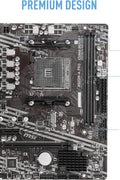 Rear I/O panel showing HDMI, USB 3.2, DVI, and LAN ports